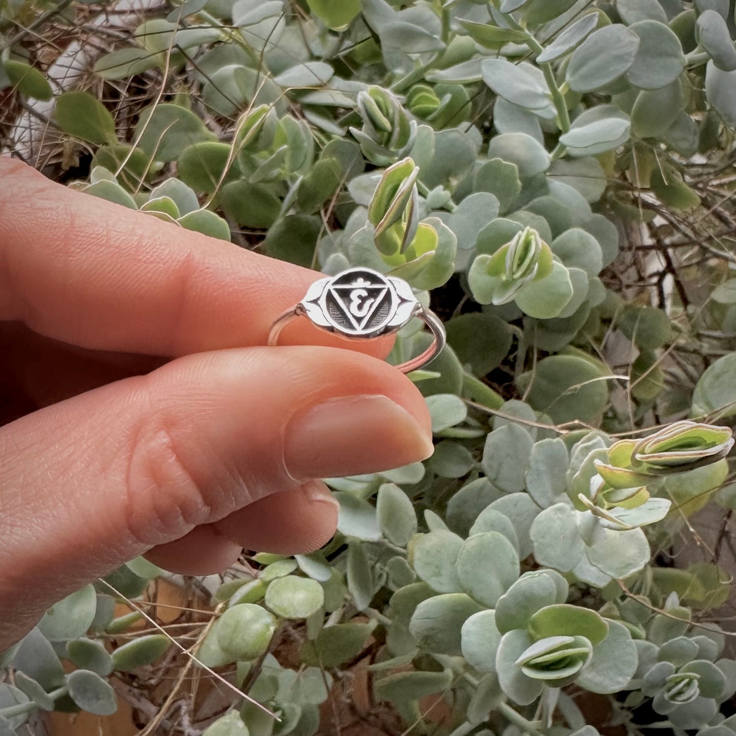 Third Eye Chakra Silver Ring