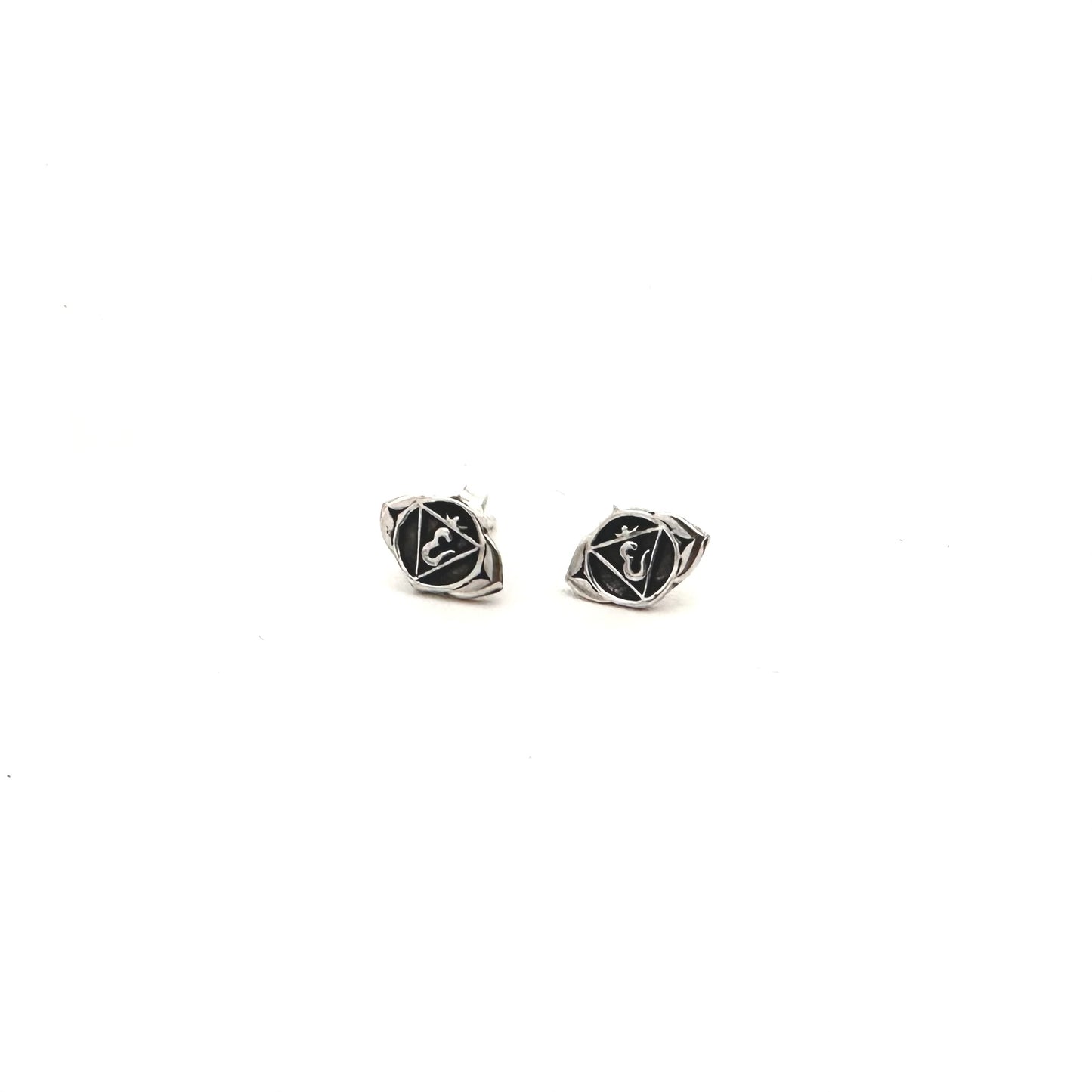 Third Eye Chakra Silver Studs