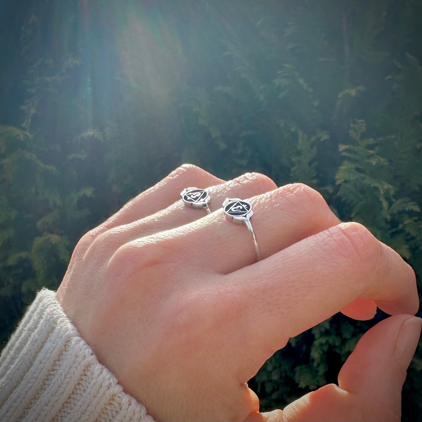 Third Eye Chakra Silver Ring