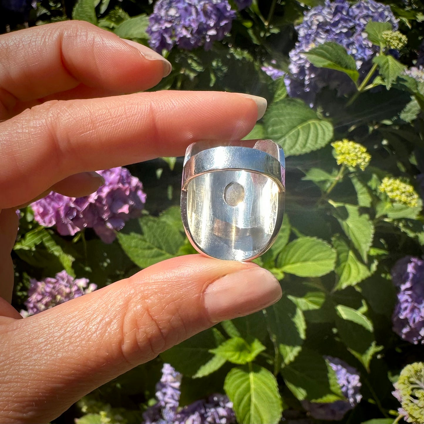 MOONSTONE Sunburst Shield RIng