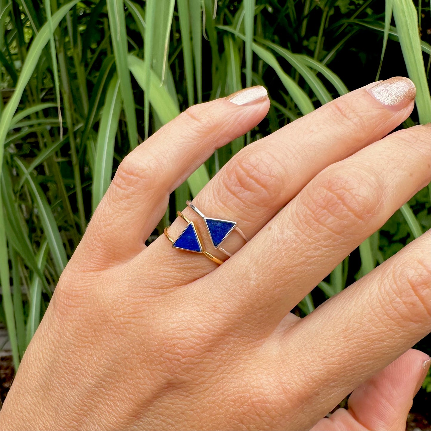 Triangle Lapis Lazuli Ring