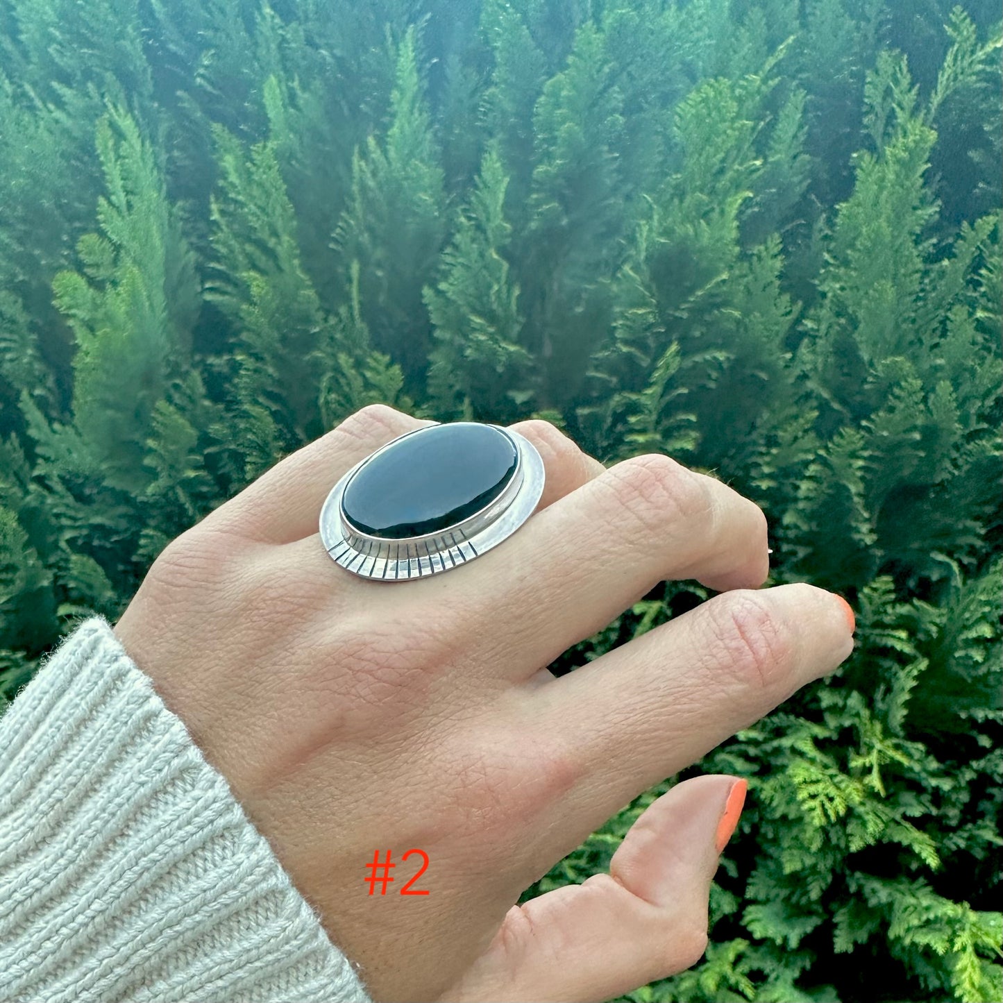 Large Black Onyx Ring