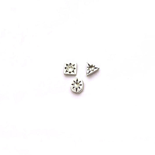 Geometric Silver Studs Gift Set