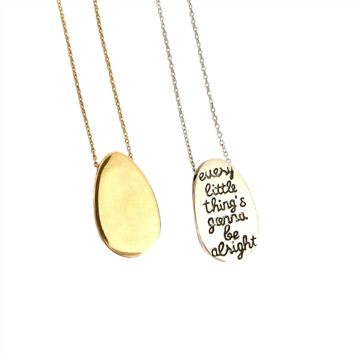 "Every Little Things Gonna Be Alright" Oval Pendant