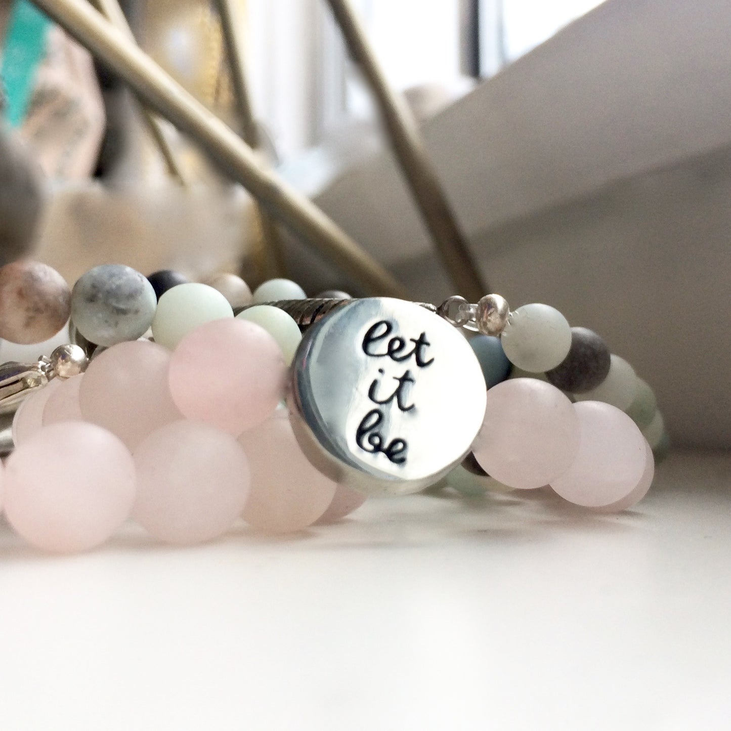 Let it Be Beaded Bracelet