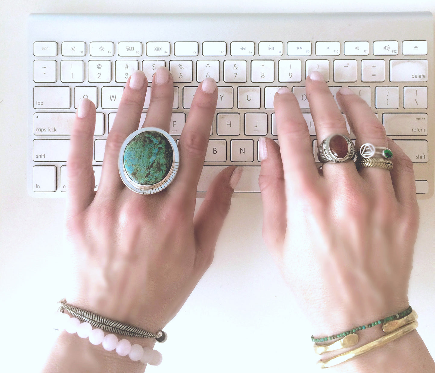 Amber or Jade All Seeing Eye Ring