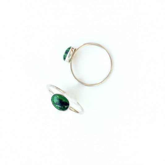 Green Jasper Stacking Ring