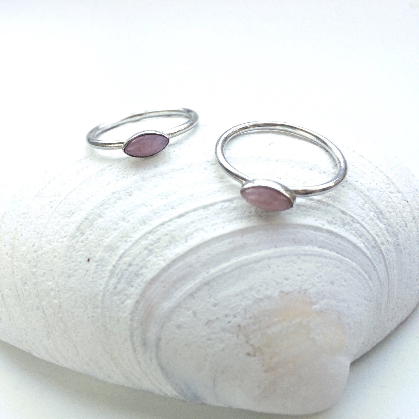 Rose Quartz Stacking Ring