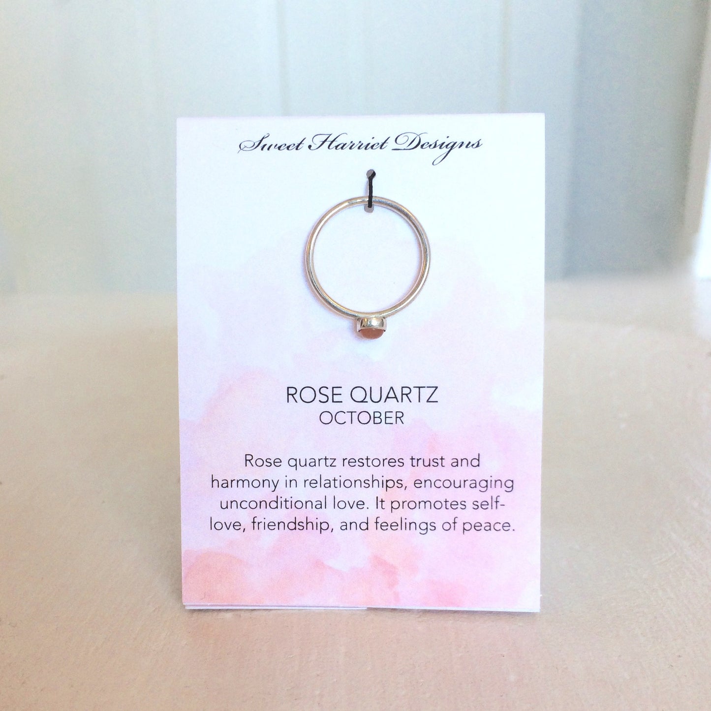 Rose Quartz Stacking Ring