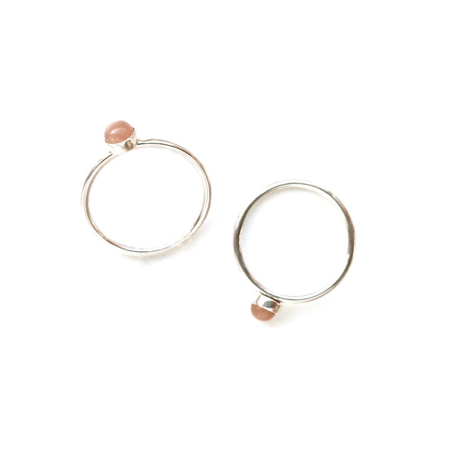 Peach Moonstone Stacking Ring