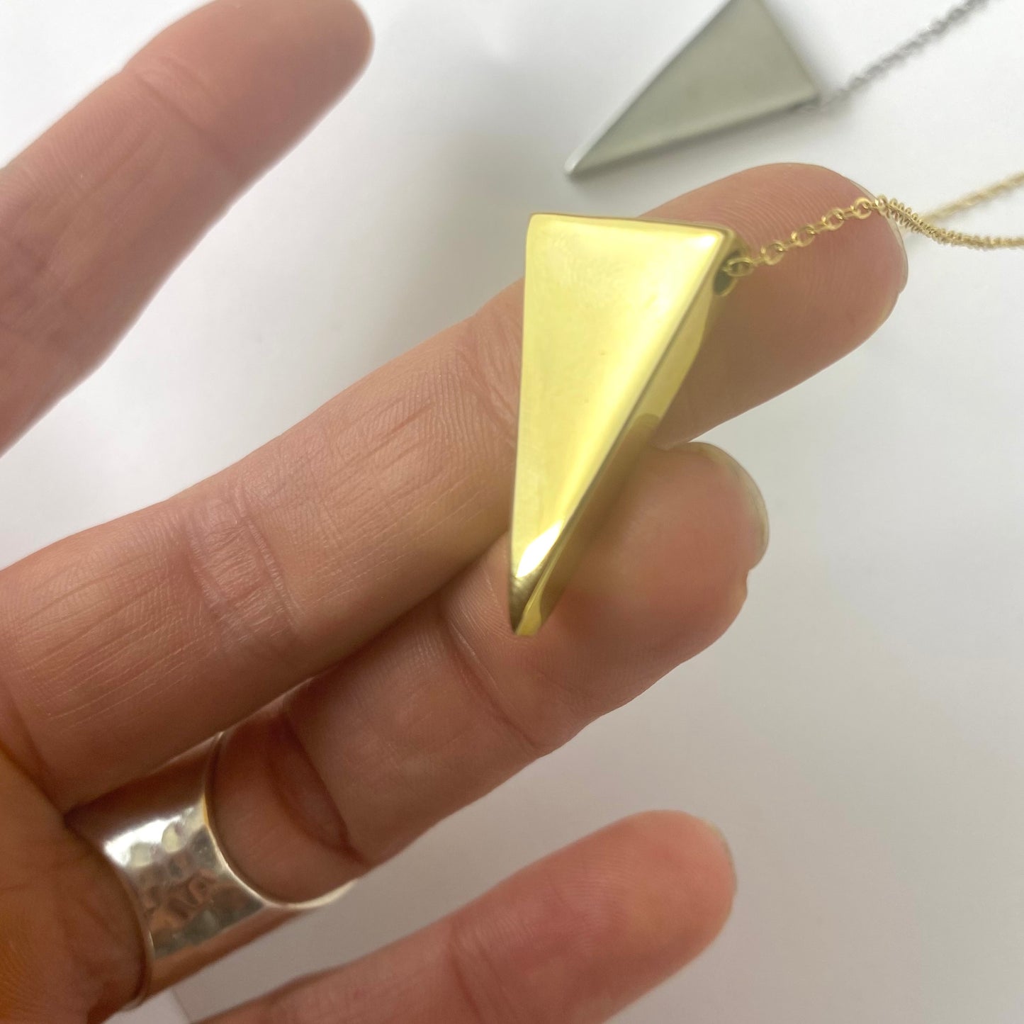 "This Too Shall Pass" Triangle Pendant