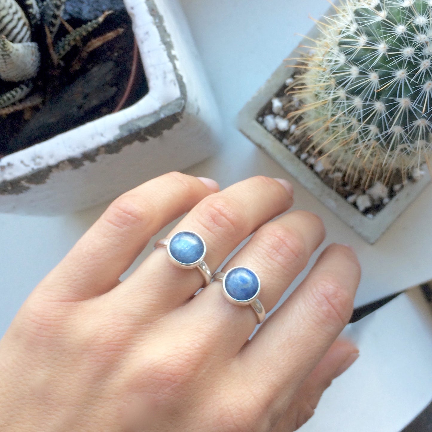 Kyanite and Silver Ring