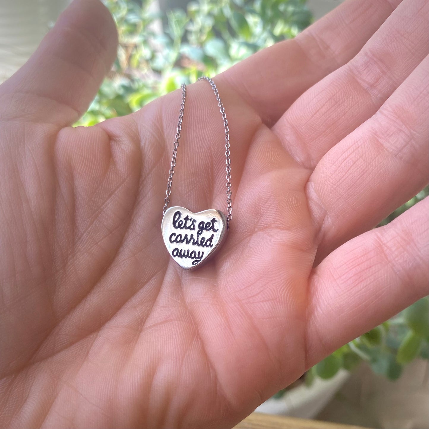 "Let's Get Carried Away" Heart Necklace