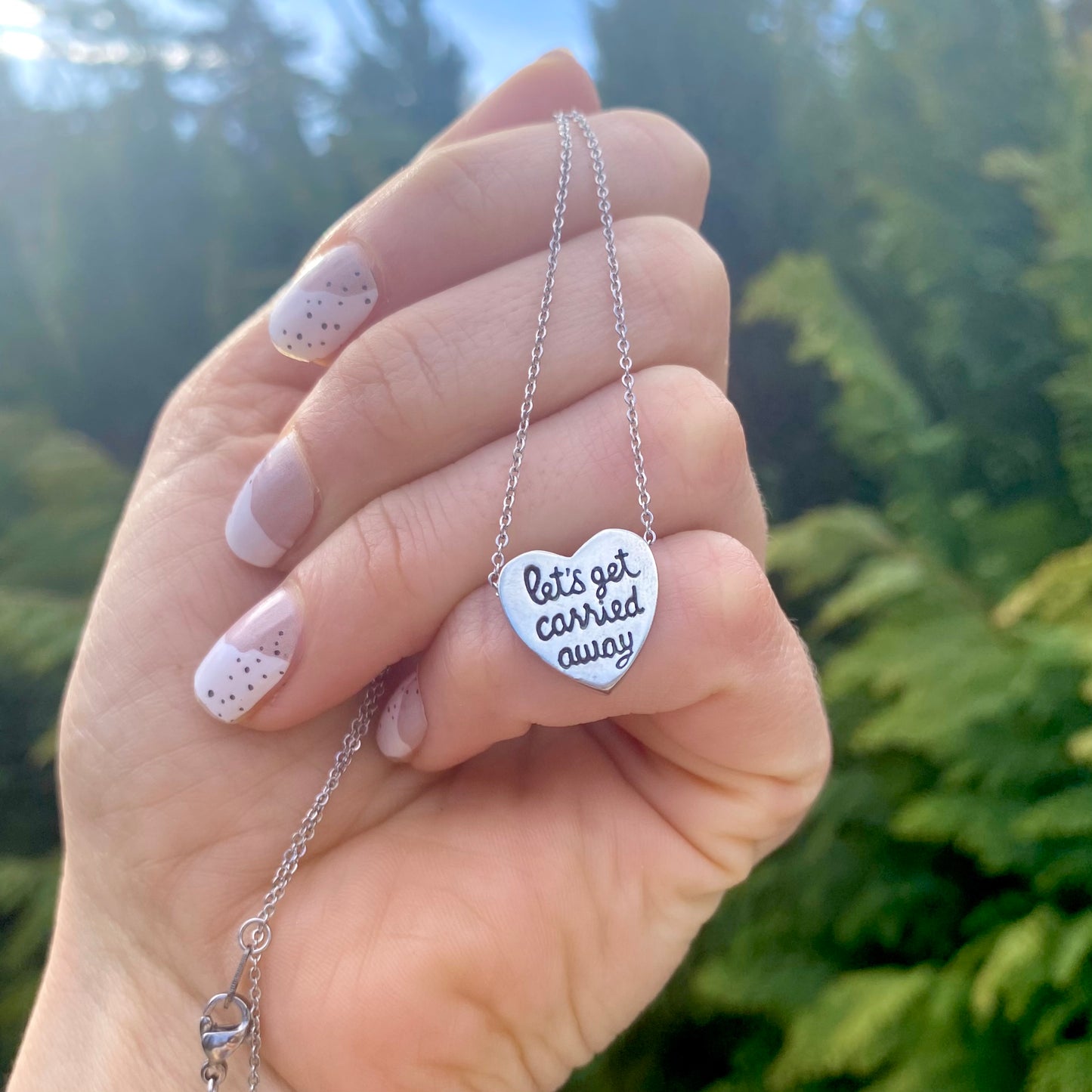 "Let's Get Carried Away" Heart Necklace