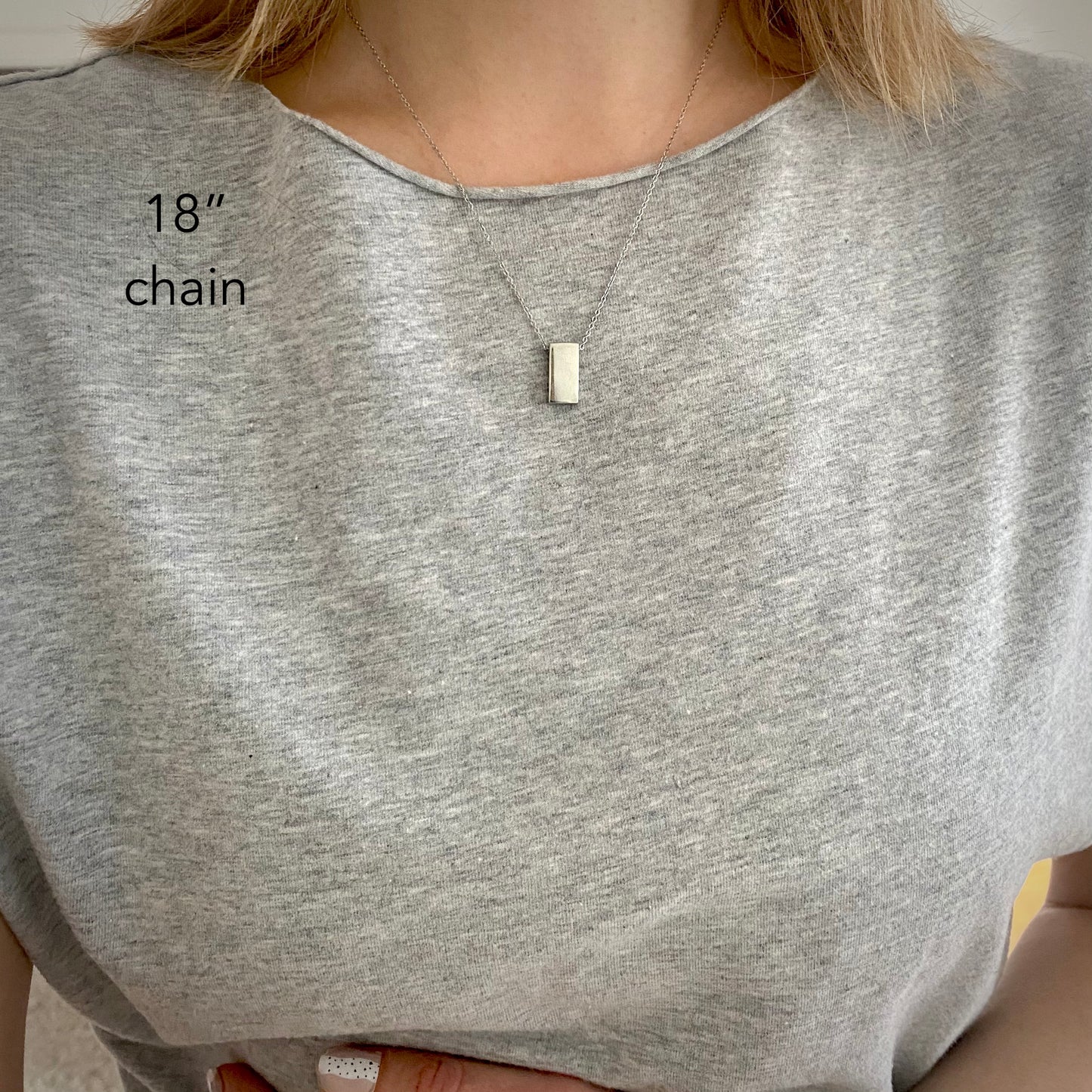 "Be Happy" Rectangle Necklace