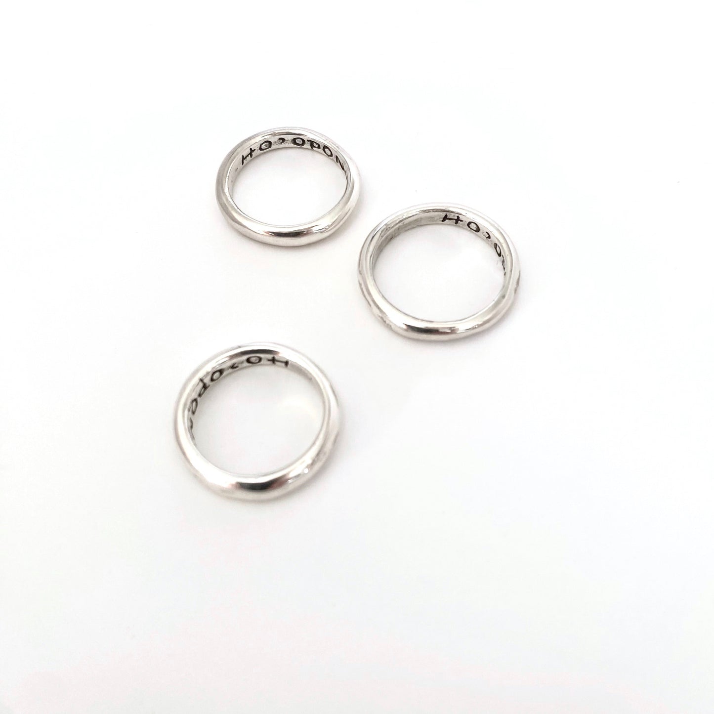 Sterling Silver "HO'OPONOPONO" Stacking Ring