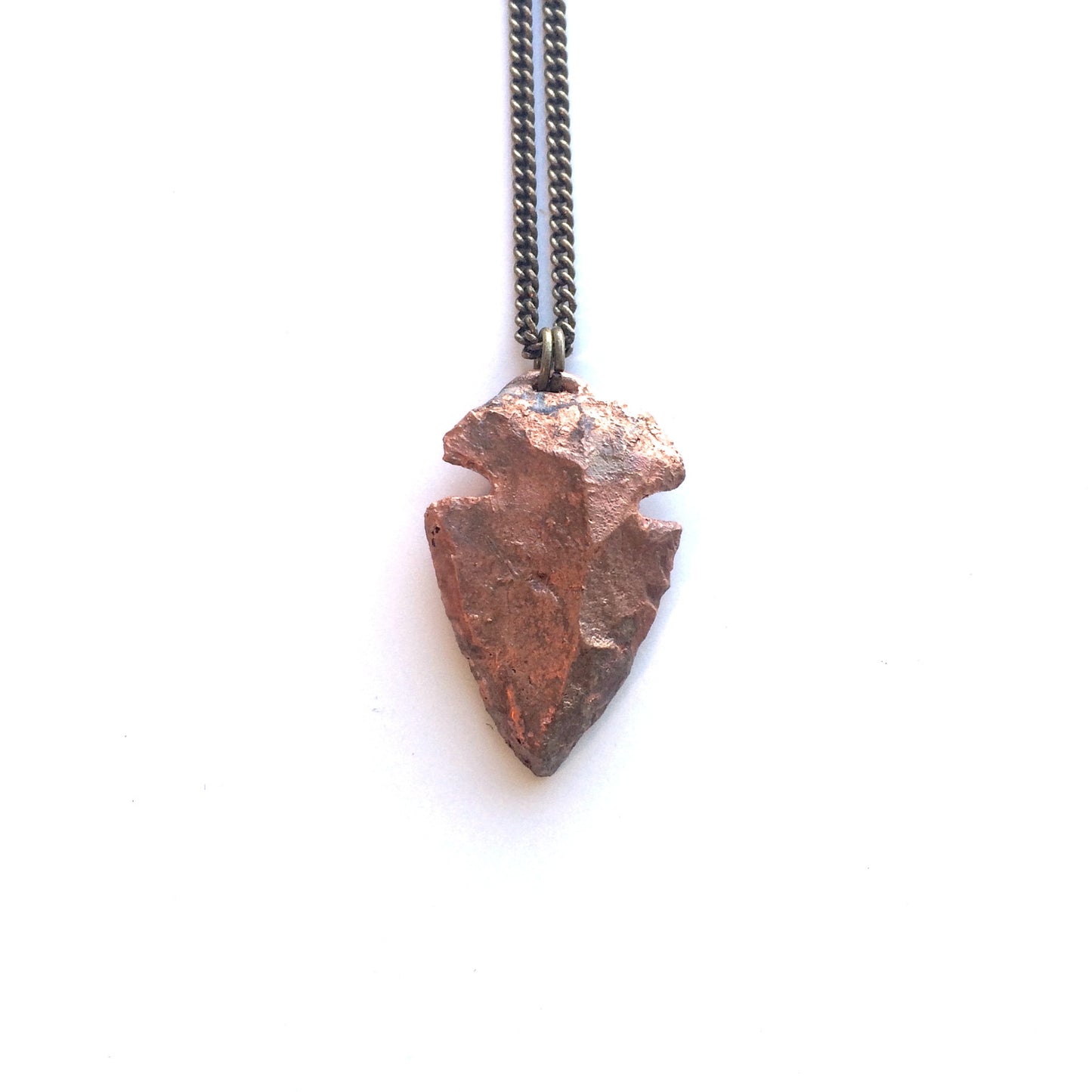 Copper Plated Arrowhead Pendant