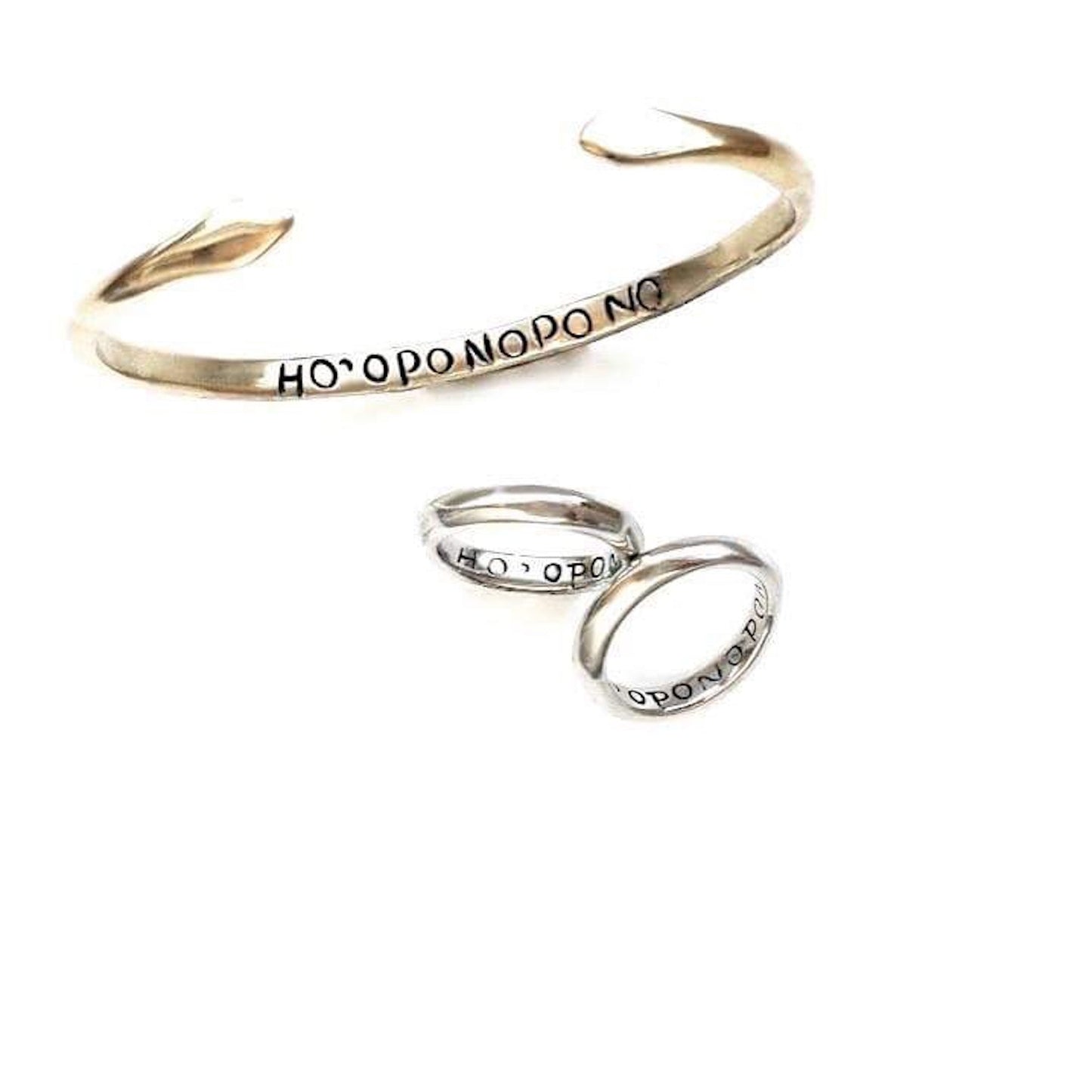 Sterling Silver "HO'OPONOPONO" Stacking Ring