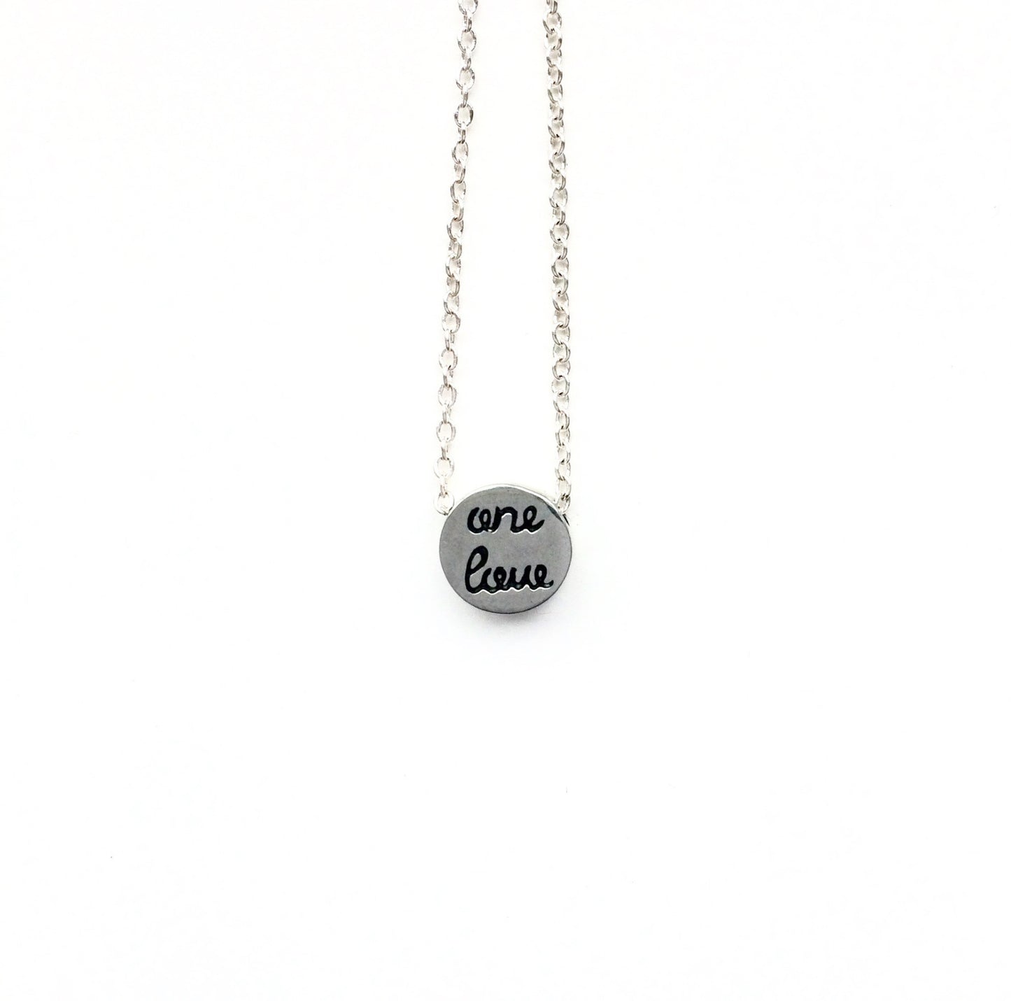 "One Love" Tiny Circle Necklace