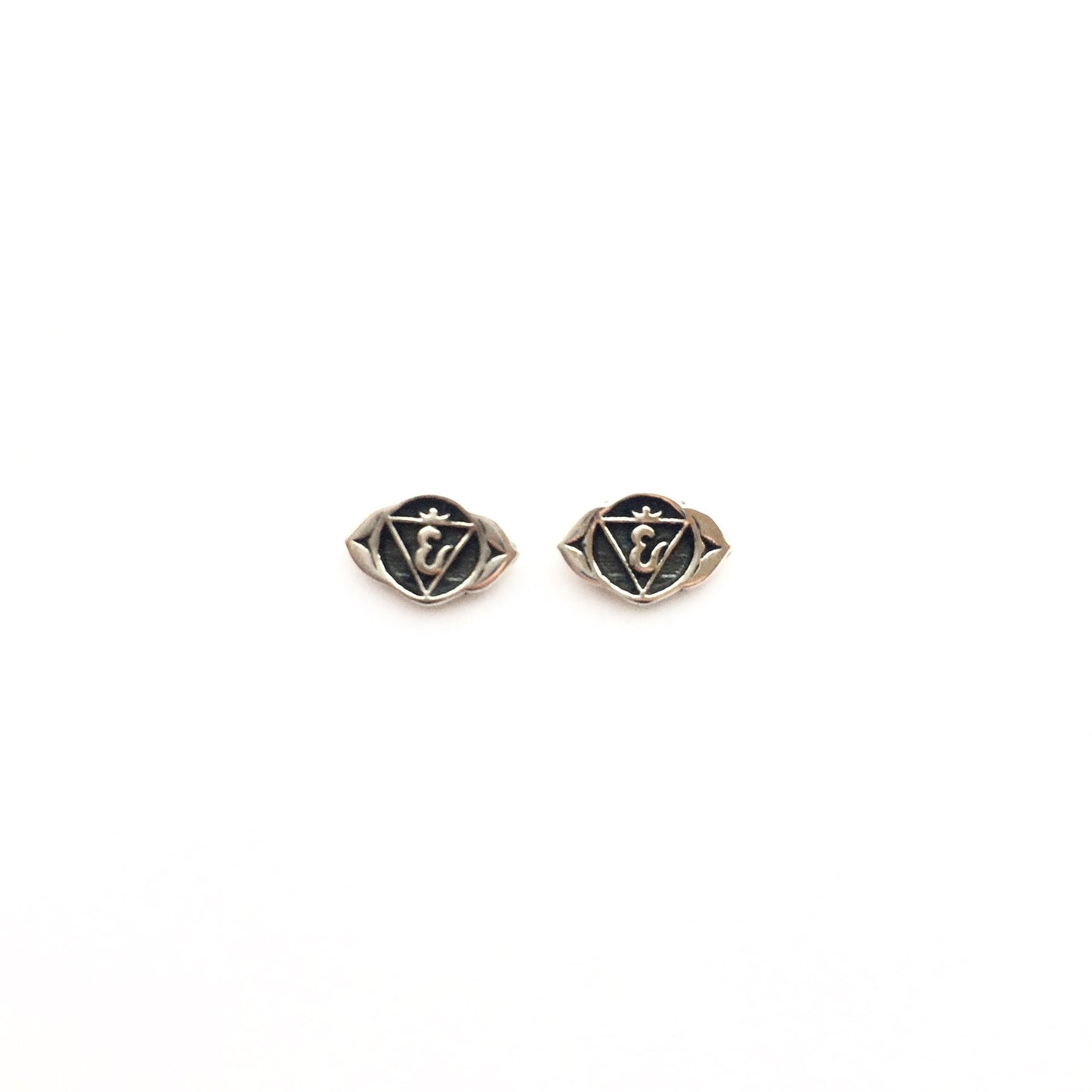 Third Eye Chakra Silver Studs